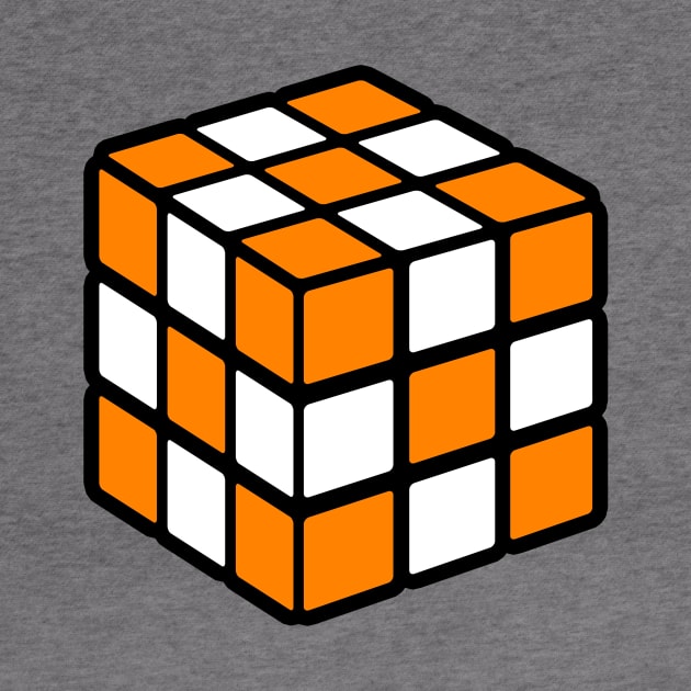 Orange And White Rubik's - Checkerboard by BigOrangeShirtShop